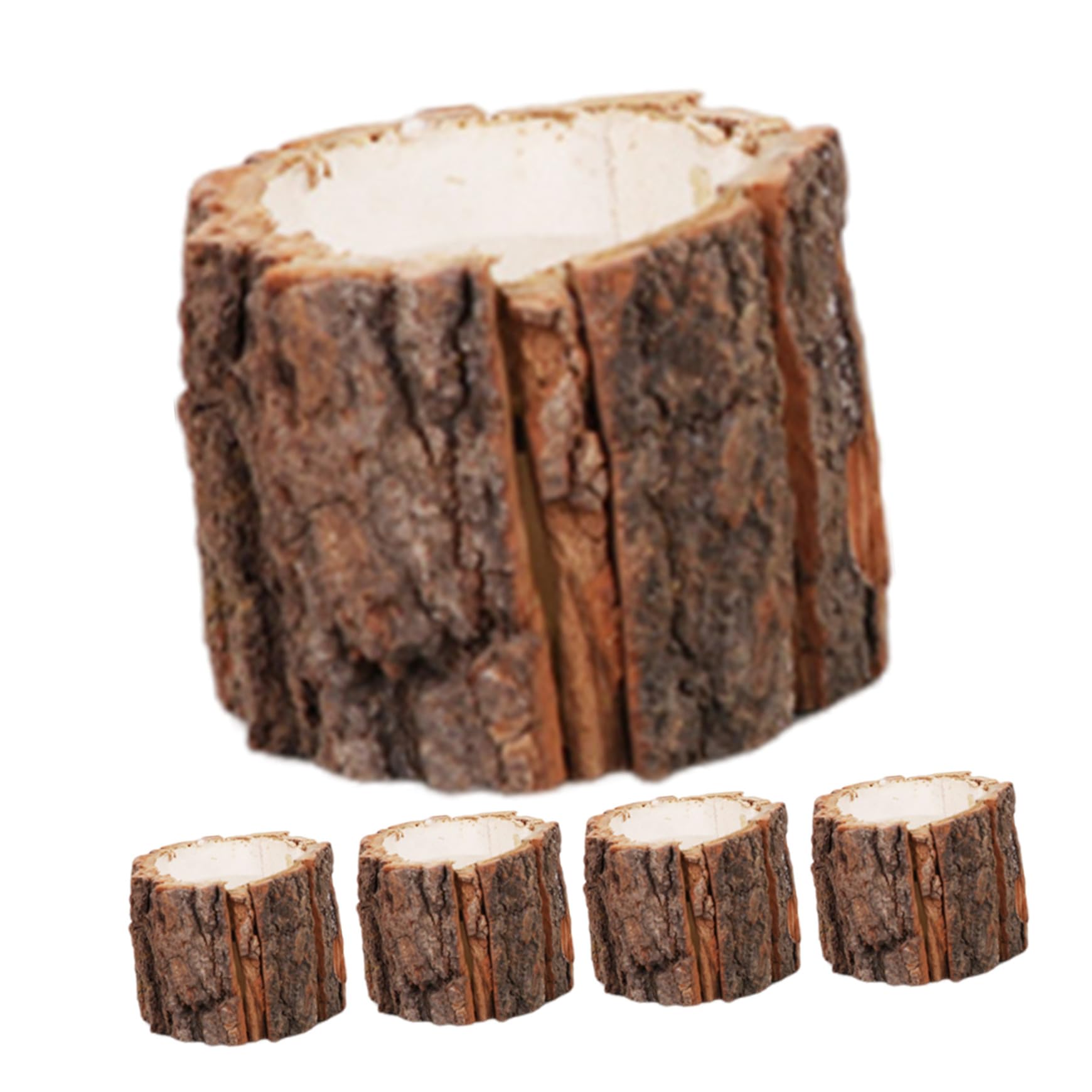 Porte-stylo en bois d'écorce naturelle robuste PLAFOPE pour bureau