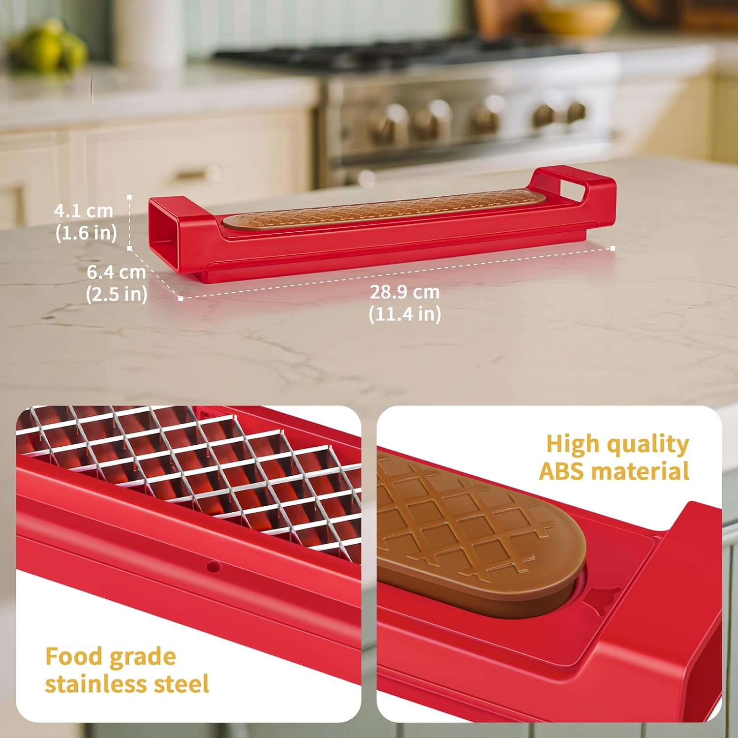 Luvan Hot Dog Cutter Criss Cross – Hot Dog Slicer Tool with One-Touch Release and Handle Food-Grade Stainless Steel Blade Sausage Cutter for BBQ, Grilling, Picnics, Outdoor Cooking, Kitchen & Backyard image 3
