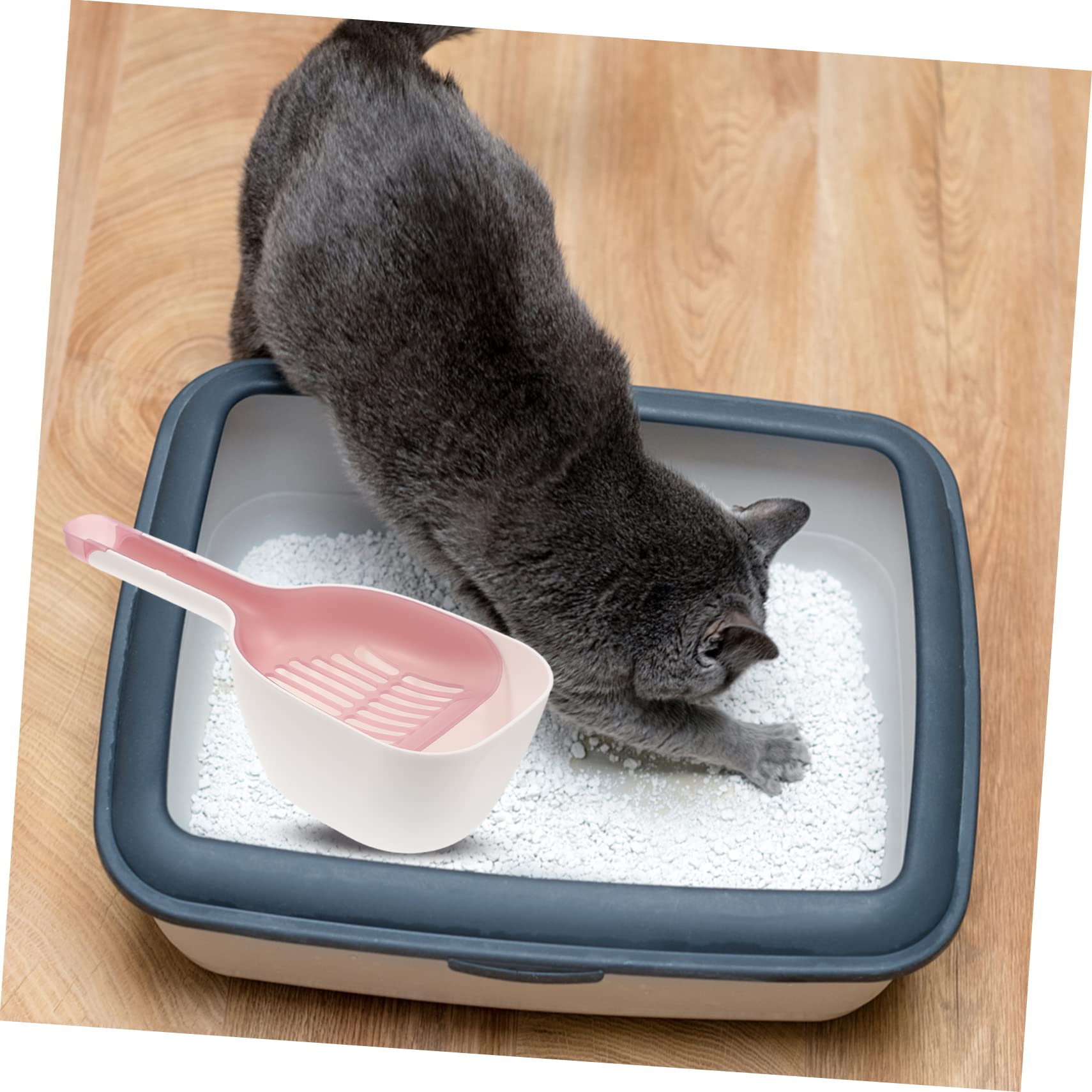 Katzenstreuschaufel, Abnehmbare Kehrschaufel, mehrfarbiges Reinigungswerkzeug for Haustiere(Pink)