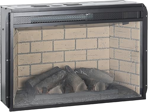 Miniatura 9 de Calentador eléctrico de chimenea de 1500 W, estufa independiente con control remoto y llamas realistas, inserto de chimenea eléctrica, inserto de