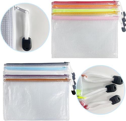 Miniatura 3 de TotePrint - Paquete de 10 carpetas sobre de cloruro de polivinilo transparente, impermeable, con cremallera, para el hogar, el trabajo, la oficina