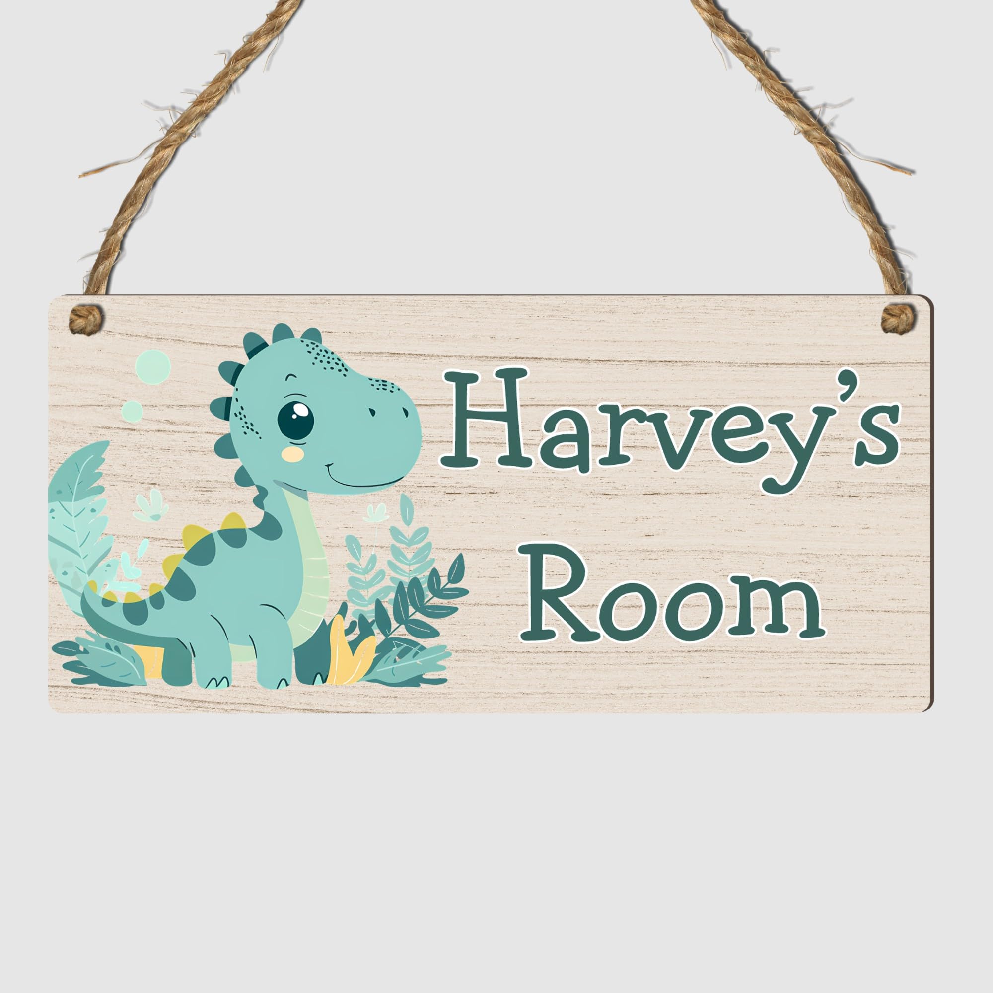Personalised Cute Dinosaur Plaque Rectangle Sign for Kids Bedroom Decor MDF Wood Birthday Christmas Thoughtful Keepsake Present - Image 5