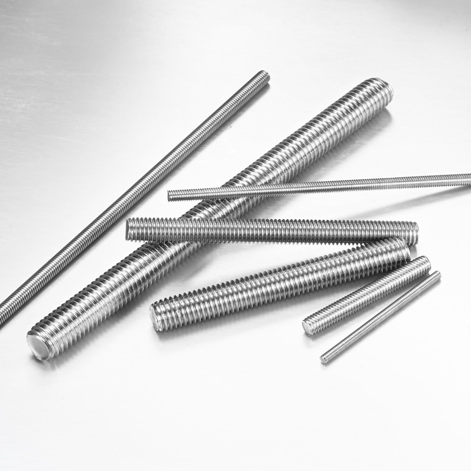 M METERXITY 10 Piezas De Varilla Roscada Completa M8x250mm 304 Acero Inoxidable Roscado A La Derecha Para Pernos De Anclaje Abrazaderas U Pernos Para Muebles Tornillo Métrico Roscado
