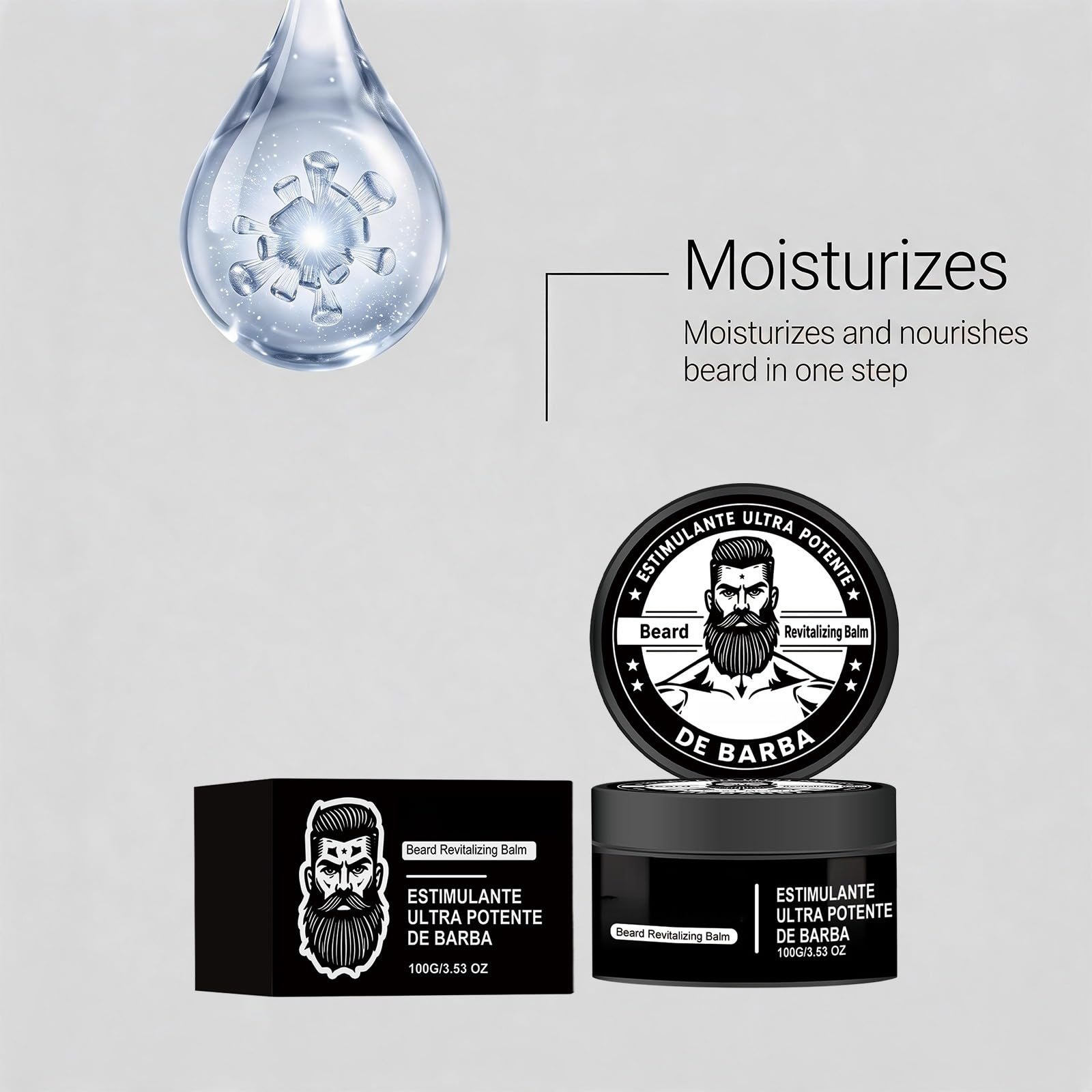 Beard Growth Oil, Moisturizing Serum for Men Face Hair | Nourishing beard growth oil idratati viso hair, improves sparse beard, supporti healthy beard & mustache growth for men
