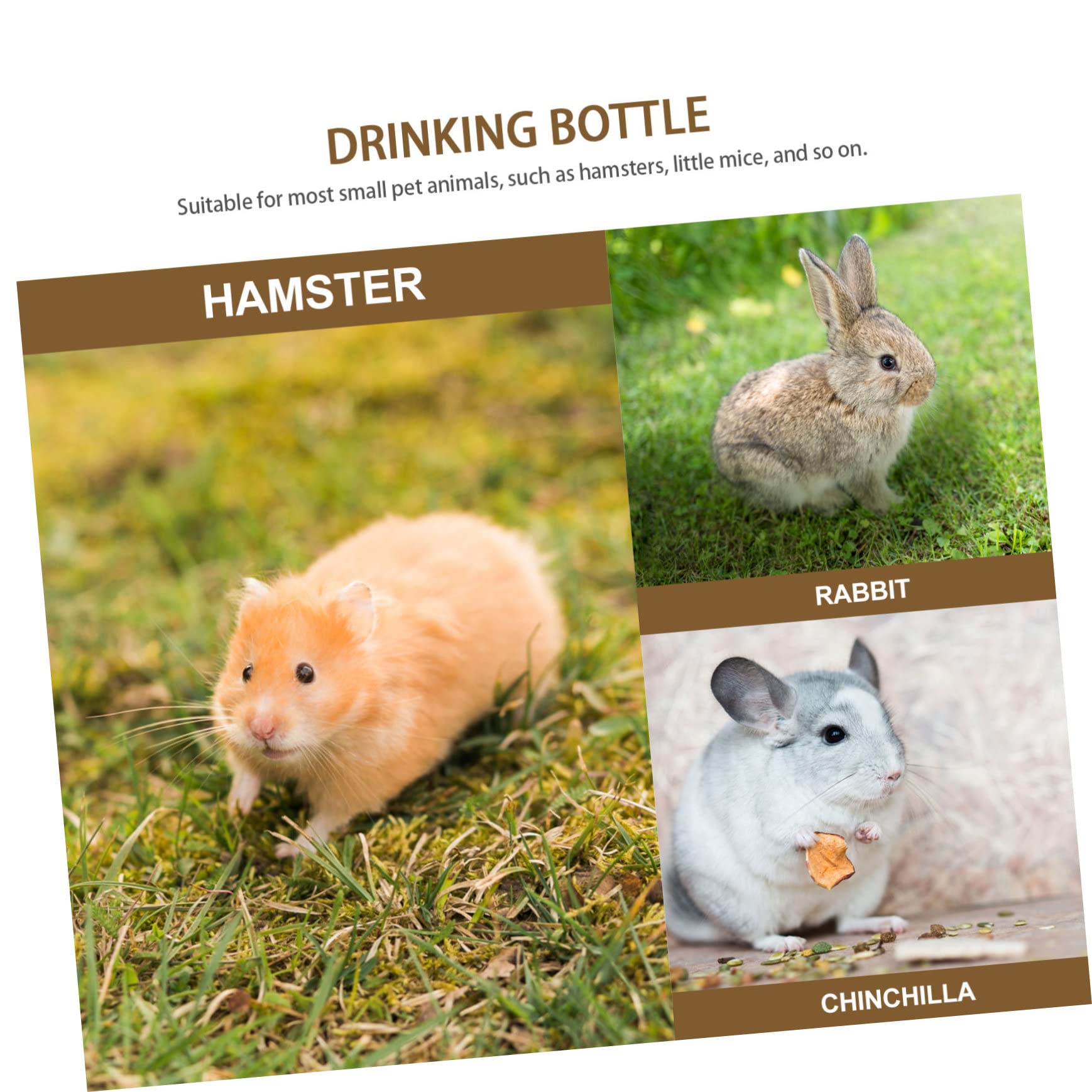 Gatuida Bebedero para Mascotas de Botella de Agua Colgante para Conejos Comedero de Agua Silencioso y Antigoteo para Hámsteres para Jaulas de Conejos