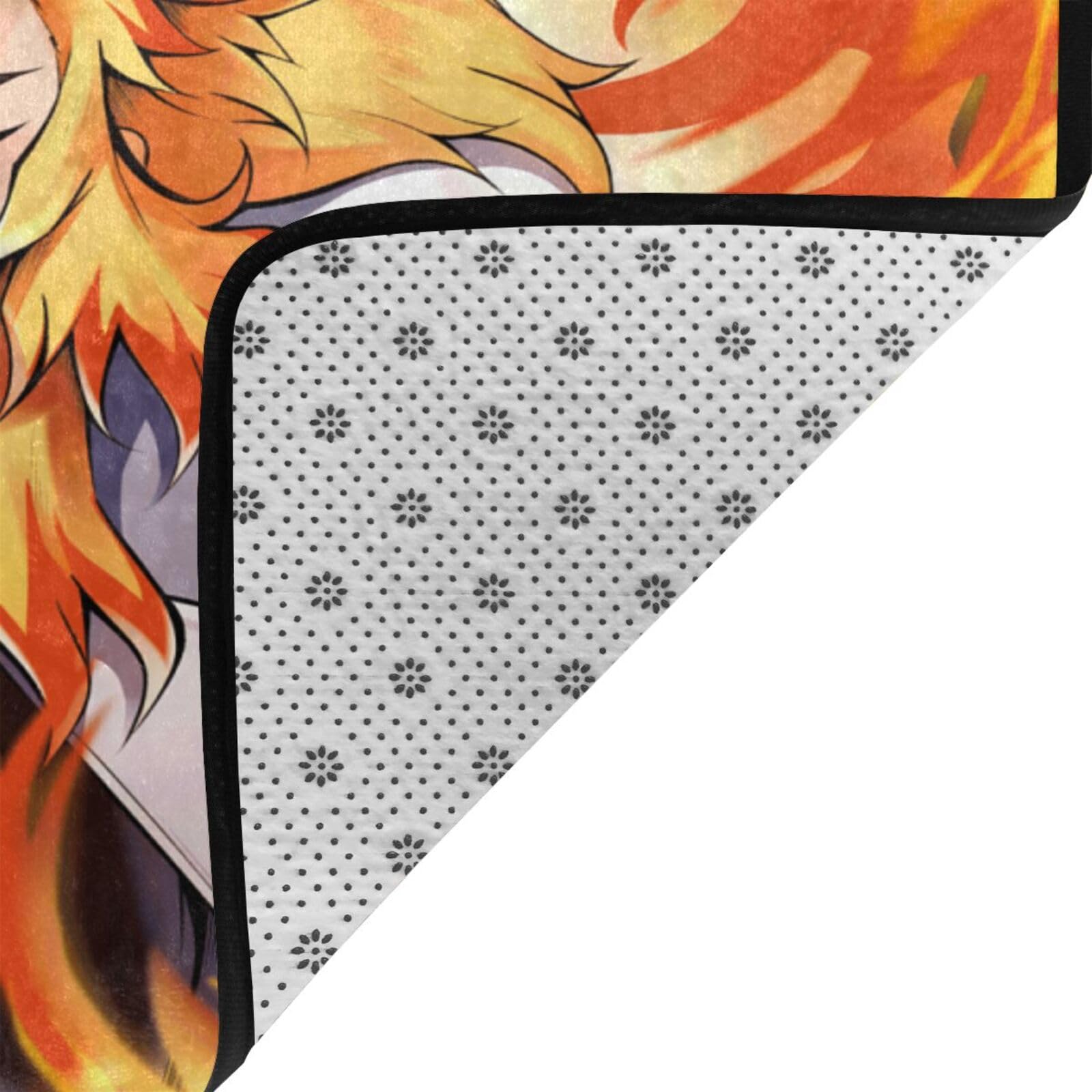 鬼滅の刃　煉獄杏寿郎　ラグマット　絨毯　新品 Amazon｜カーペット 鬼滅の刃 煉獄杏寿郎 じゅうたん ラグマット