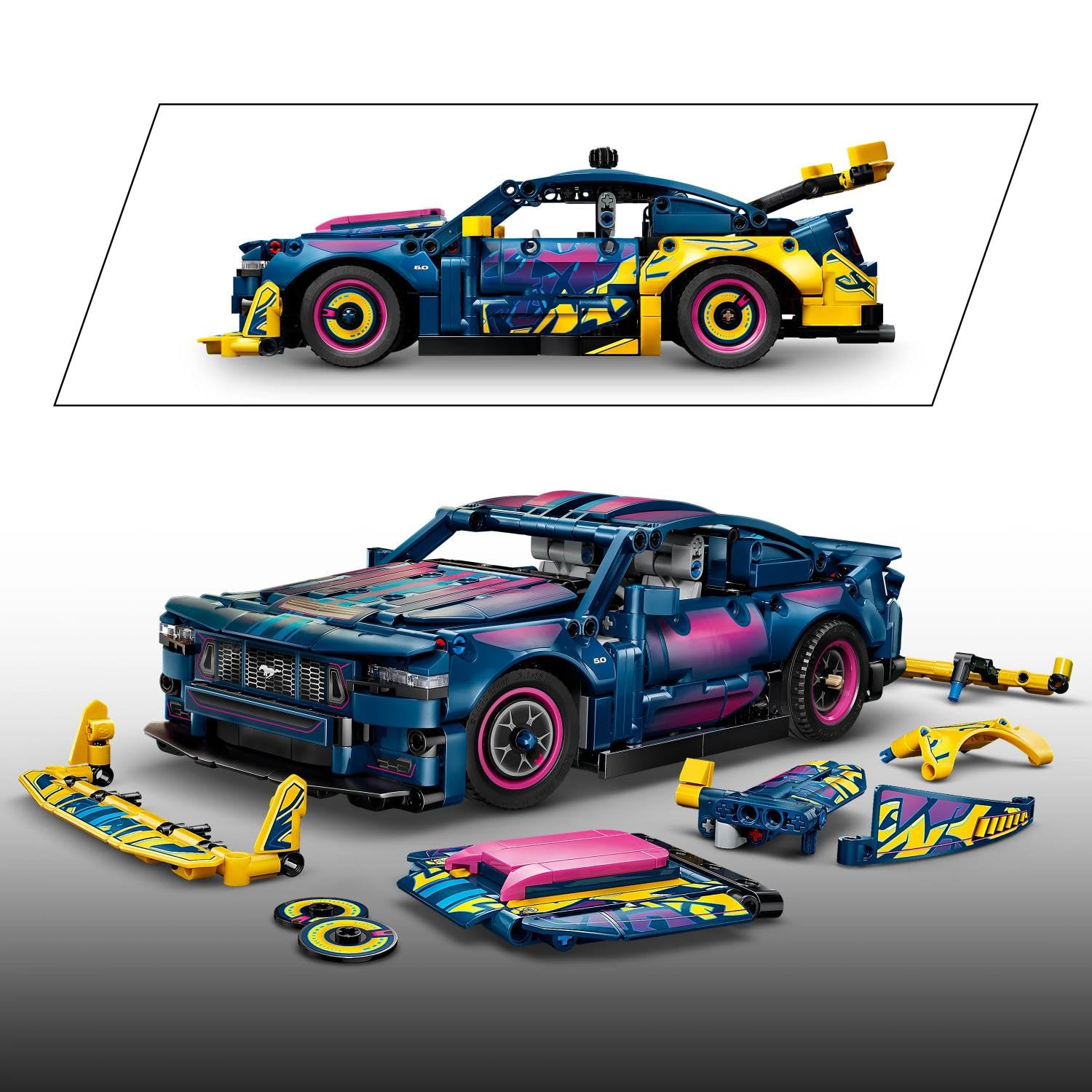 LEGO Technic Warsztat tuningowy: samochód Ford Mustang GT 42236 | Model samochodu, klocki konstrukcyjne Technic, prezent dla fana motoryzacji, zabawka dla 10-latka, 973 elementy