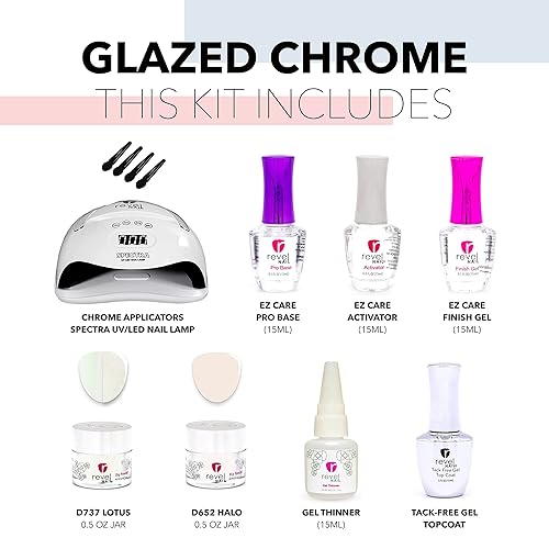 Miniatura 3 de Revel Nail Kit de iniciación - Kit de uñas en polvo de inmersión, juego de manicura con polvo de inmersión para uñas, juego líquido de polvo de