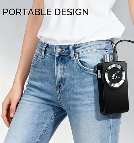 Miniatura 6 de Kit profesional de taladro eléctrico inalámbrico para uñas, lima E recargable de 35000 RPM con batería de más de 10 horas, puntas 6 en 1, removedor