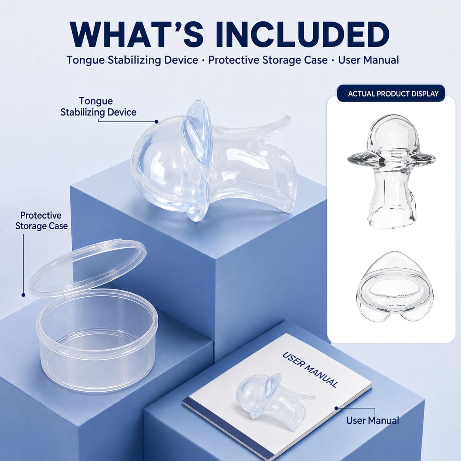 Anti Snoring Devices, Snoring Solution for Sleeping with Case, Soft BPA-Free Silicone Tongue Stabilizing Device for Adults, Reusable Anti Snoring Mouthpiece with Gentle Suction — Amazon image 9