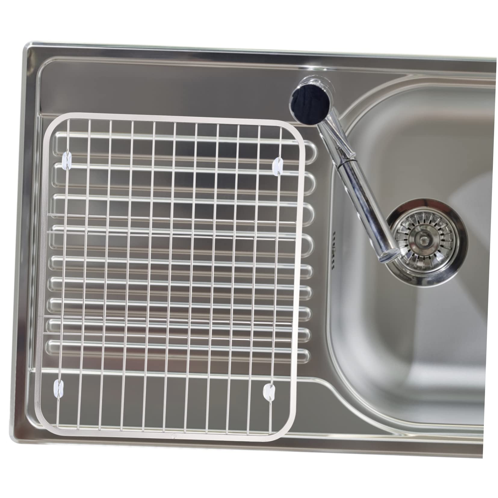 Cabilock Rejilla para Secar Platos de Acero Inoxidable 304, Escurridor Resistente y Fácil de Limpiar para Cocina y Fregadero, Soporte Multiusos para Utensilios y Almacenamiento