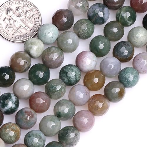 Miniatura 216 de GEM-Inside Red Orange Carnelian Gemstone Loose Beads Natural Energy Power Beads for Jewelry Making Round Faceted 8mm 15