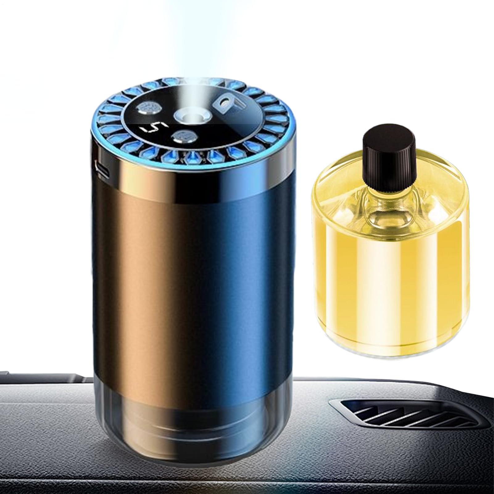 Humidificateur voiture USB et diffuseur d'huile à LED 7 couleurs pour relaxation