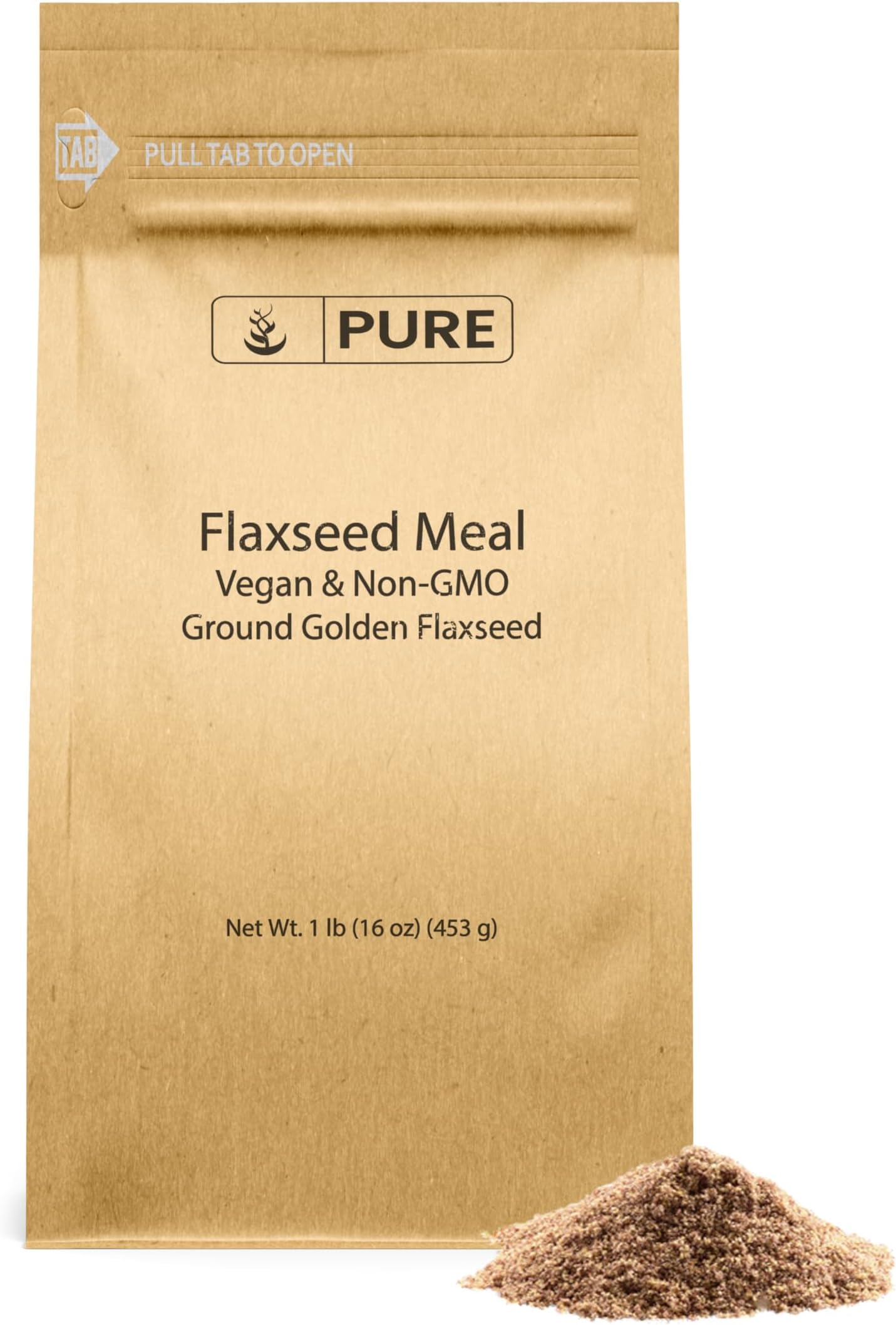 Pure Original Ingredients Flaxseed Meal Vegan Egg Replacement, Nutritional (1 Pound)
