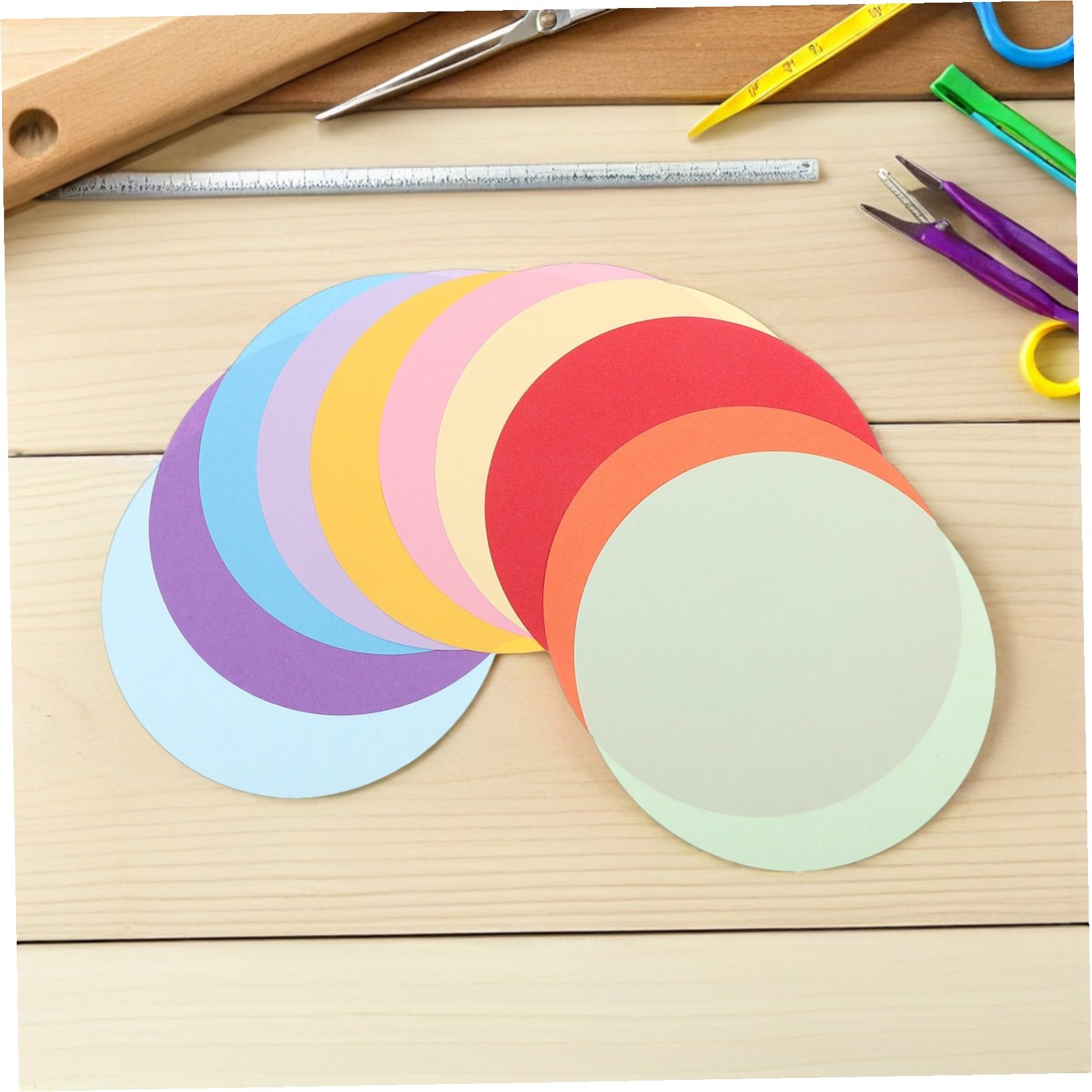 iplusmile 300pezzi Carta Colorata Rotonda Carta Per Origami e Lavoretti Cartoncino Fai Da Te Per Progetti Artistici e Didattici