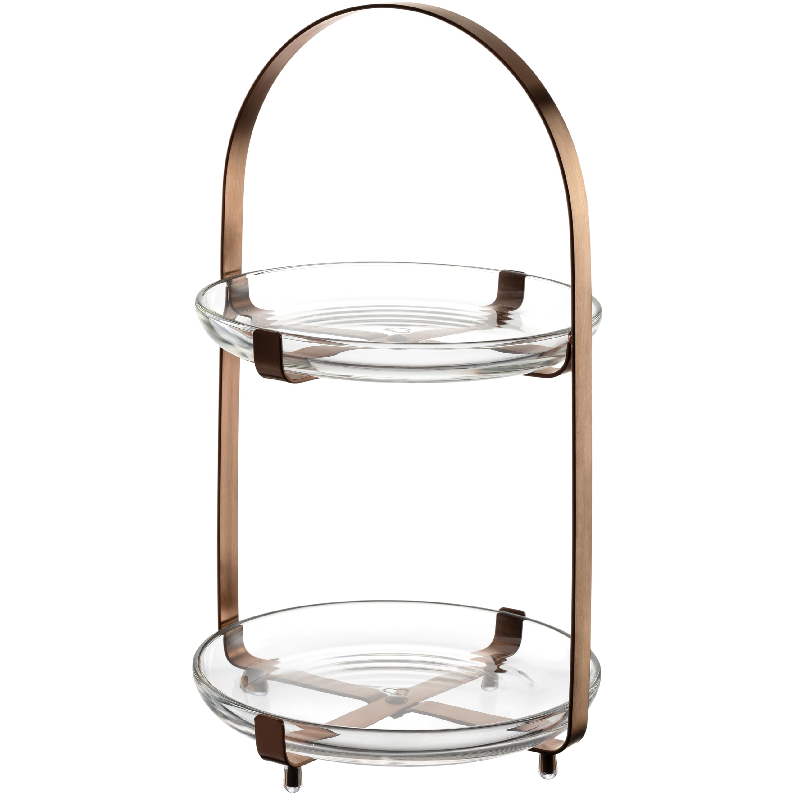 Présentoir en verre CUCINA 025366 par Leonardo hauteur 32 cm couleur cuivrée