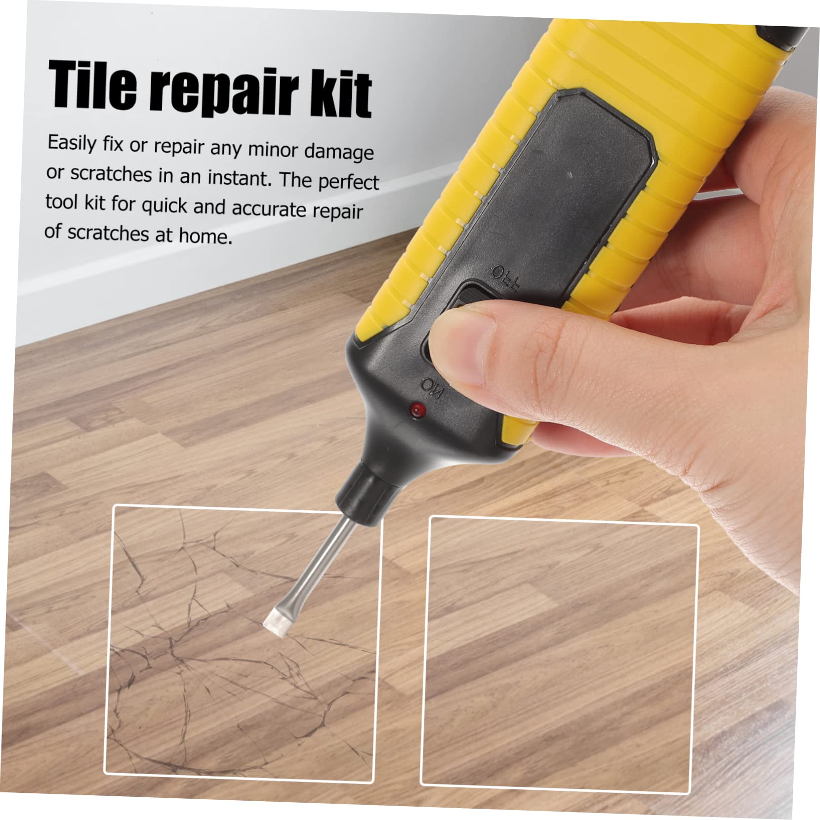 Kit Reparación Madera para Suelos Laminados 11 Bloques de Cera, Repara Arañazos y Zonas Dañadas en Cocina, Mesa y Puerta,