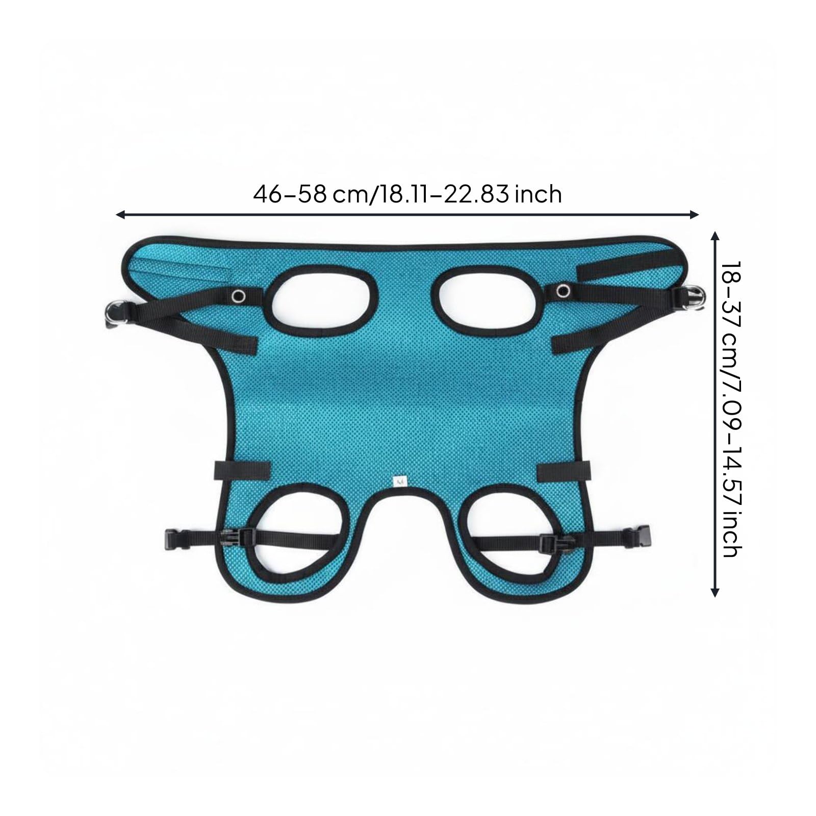 Baoblaze Carrello di Supporto per La Mobilità Cane Carro Riabilitazione Sedia a Rotelle Imbracatura Regolabile Struttura Pieghevole Montaggio Rapido con, Blu, Blu Lago, M