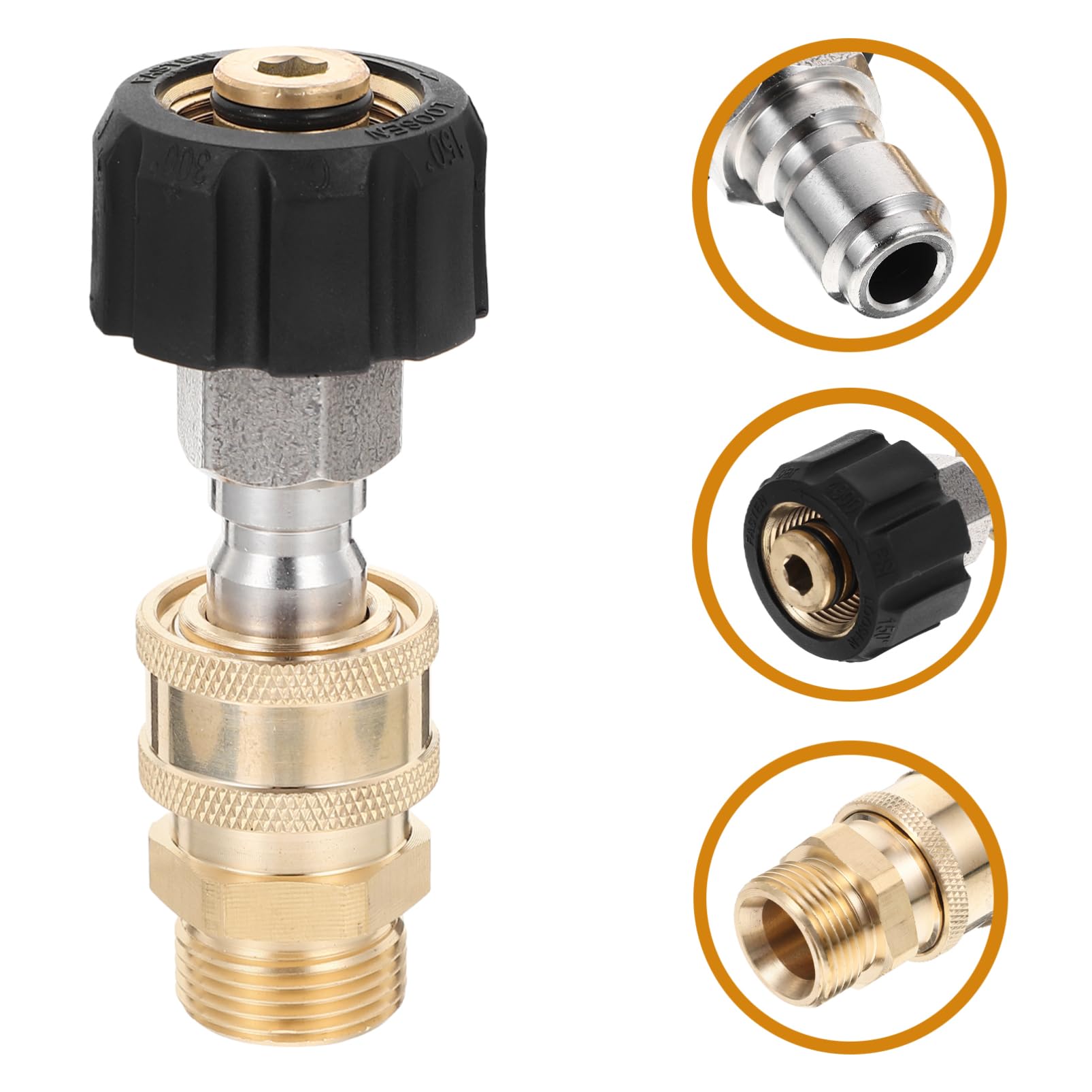 BESPORTBLE 3 Juegos Cable Manguera Liberar Alto Mezclador Piscina Afuera Multi Doble Fuerza Turbo Grifo Retráctil Tubo Adaptadores Titular Hundir Equipo Respiradero Tanque Vacío Golden Latón
