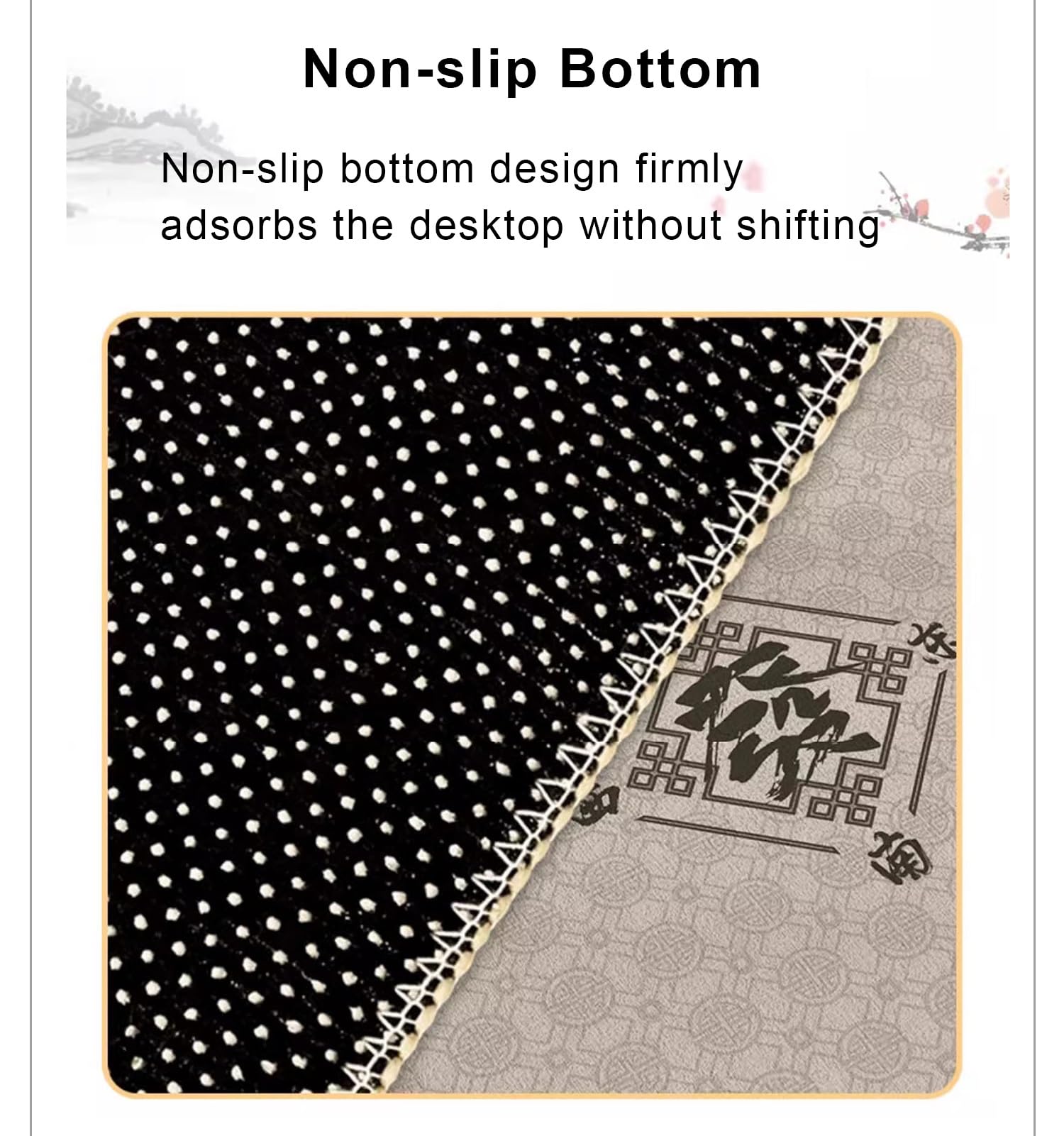 Tapis de Table de mah-Jong, avec Sac de Rangement, Mahjong Bord, carré Facile à Nettoyer(Style2,35.43x35.43in)