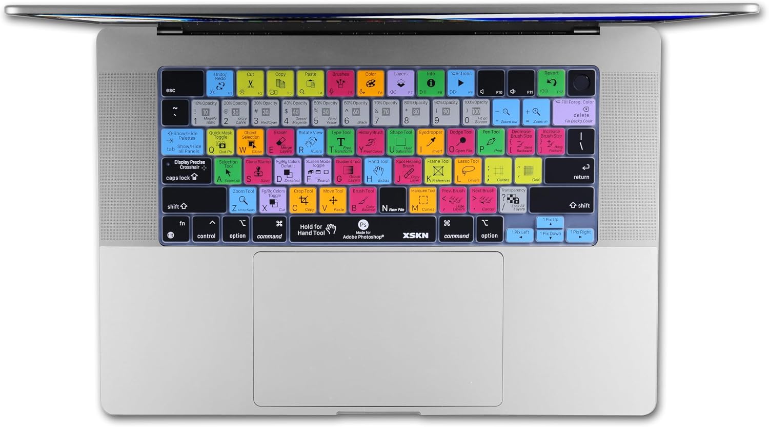 XSKN Photoshop Shortcut US Version Keyboard Cover Skin for 2026-2021 MacBook Pro 14 16 inch MacBook Air 13 15 inch with M5/M4/M3/M2/M1 and MacBook Neo
