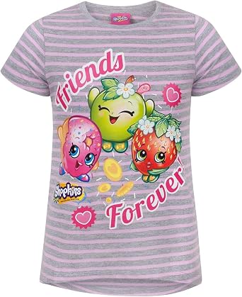 تي شيرت Shopkins Friends Forever Girls الرسمي للأطفال من سن 5 إلى 6 سنوات