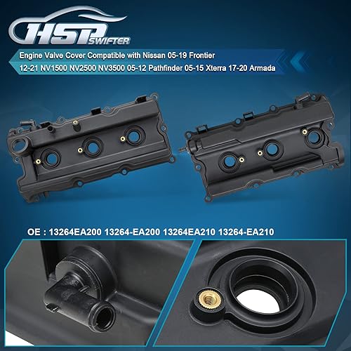 Miniatura 3 de Cubierta de válvula de motor compatible con Nissan 05-19 Frontier 12-21 NV1500 NV2500 NV3500 05-12 Pathfinder 05-15 Xterra 17-20 Armada OE#