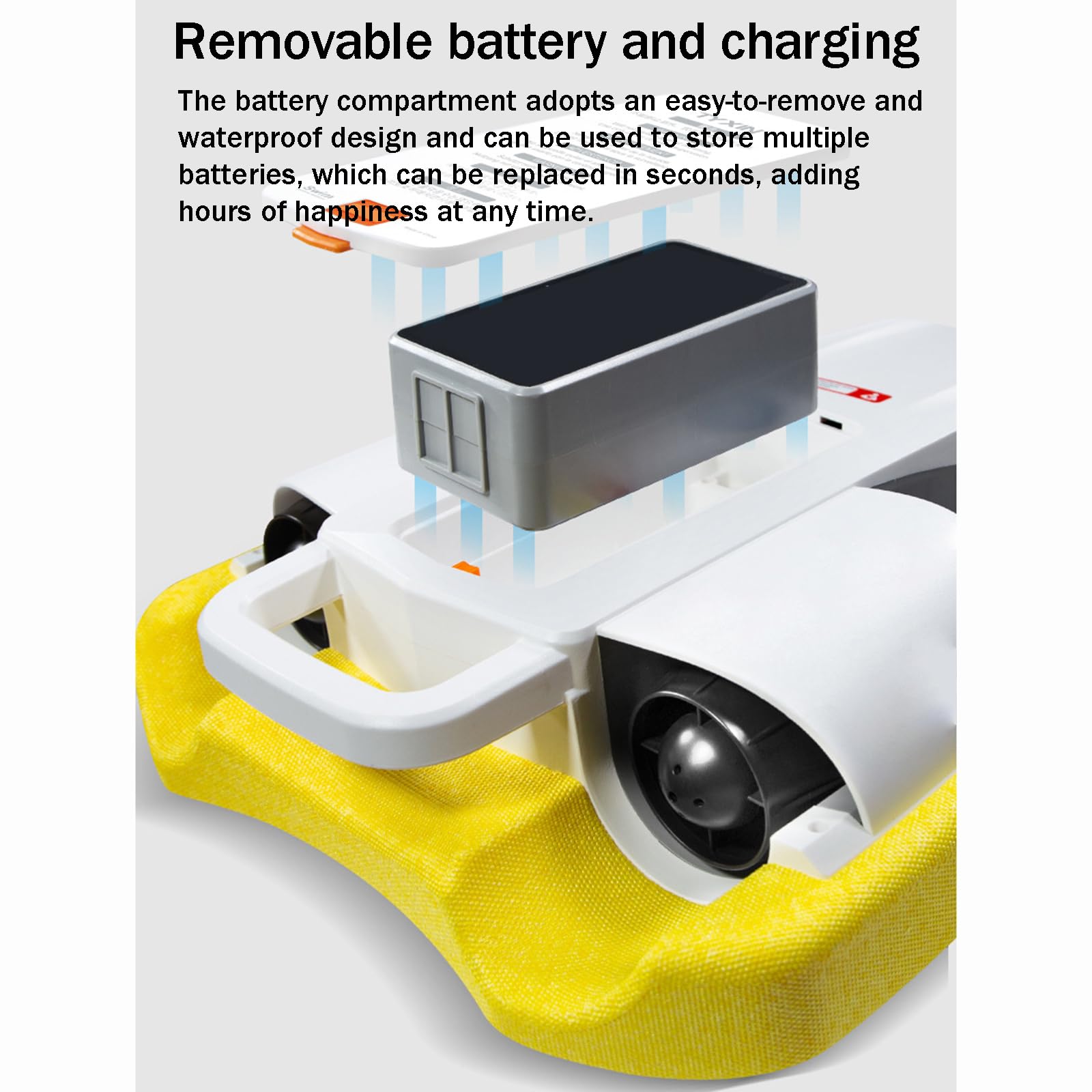 Scooter Submarino Portátil De 200 W (53,5 X 39,5 X 13,1 Cm), Capacidad De Carga: ≤ 50 Kg, 2 Velocidades, Tiempo De Uso: 30 Min, para Niños, para Jugar En El Agua/Flotar/bucear,Blue