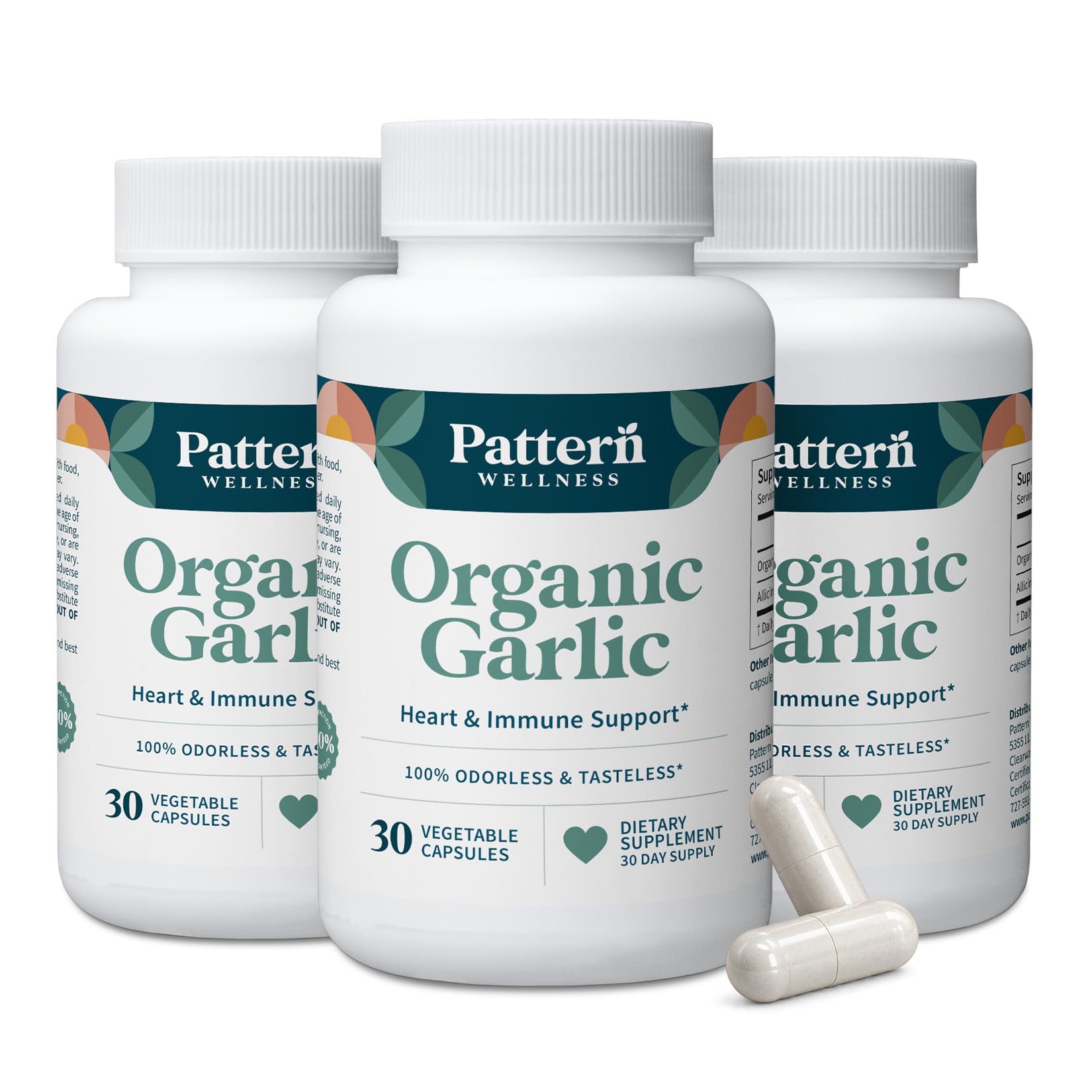 Pattern Wellness Odorless Organic Garlic Supplement – 30 Capsules — Amazon image 10