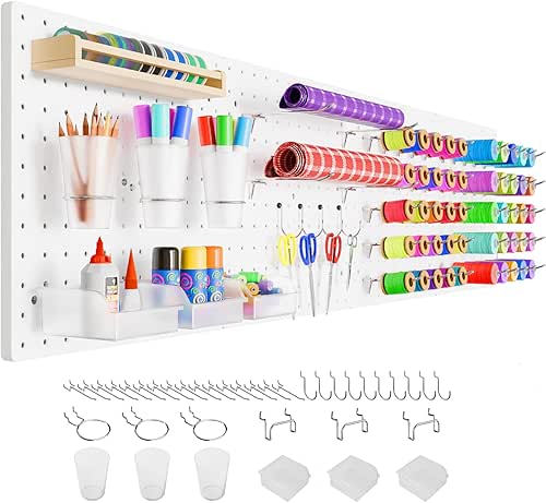 FZK Peg Board Kit, 36pcs - Includes 4 White Pegboards