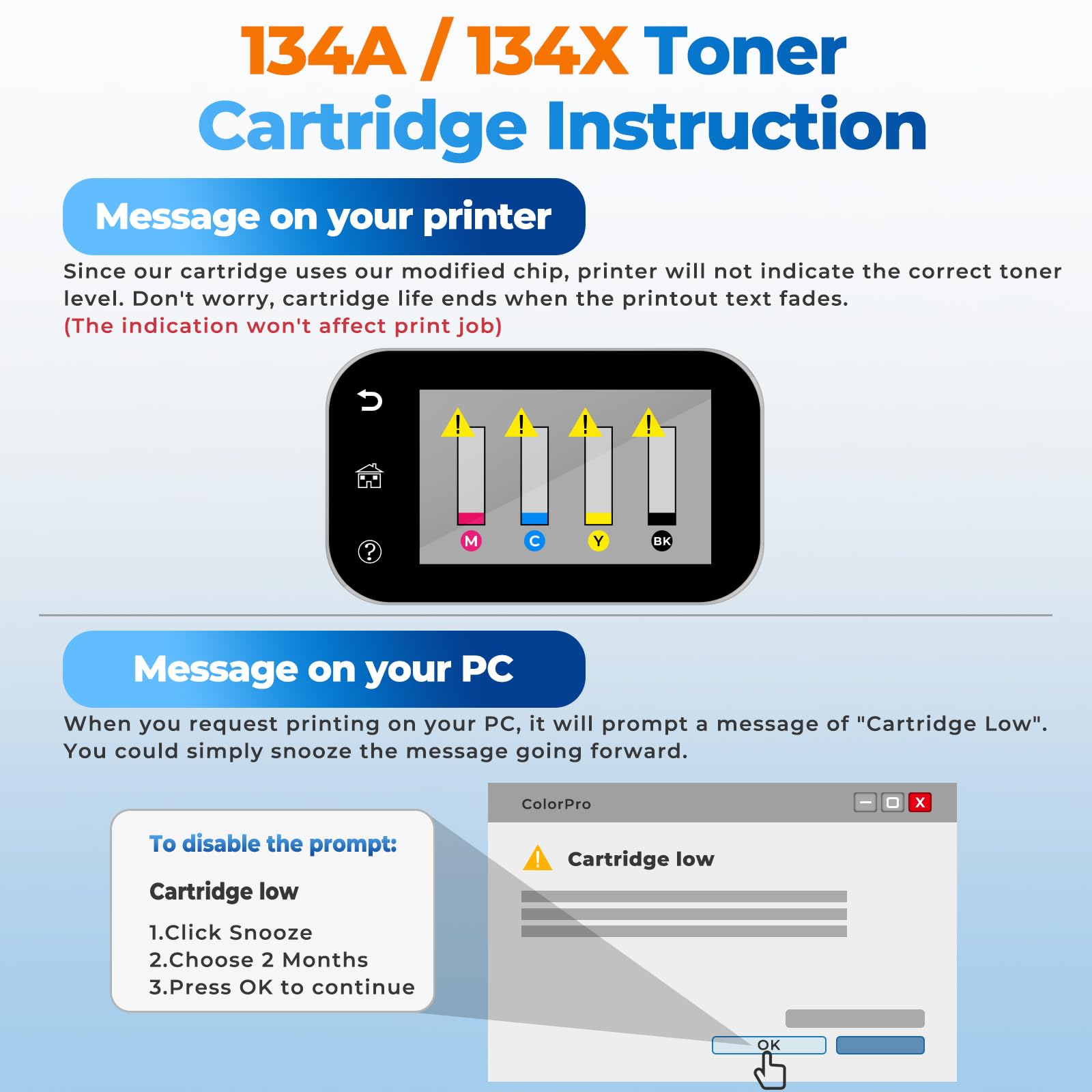 134X Black Toner Cartridge Laser Jet M209dw MFP 234dw 2 Pack with Chip Compatible for HP 134A 134X Toner Cartridges for HP134X HP134A W1340X for Laser Jet M209dw MFP M234sdw M234sdw M234sdn Toner Ink