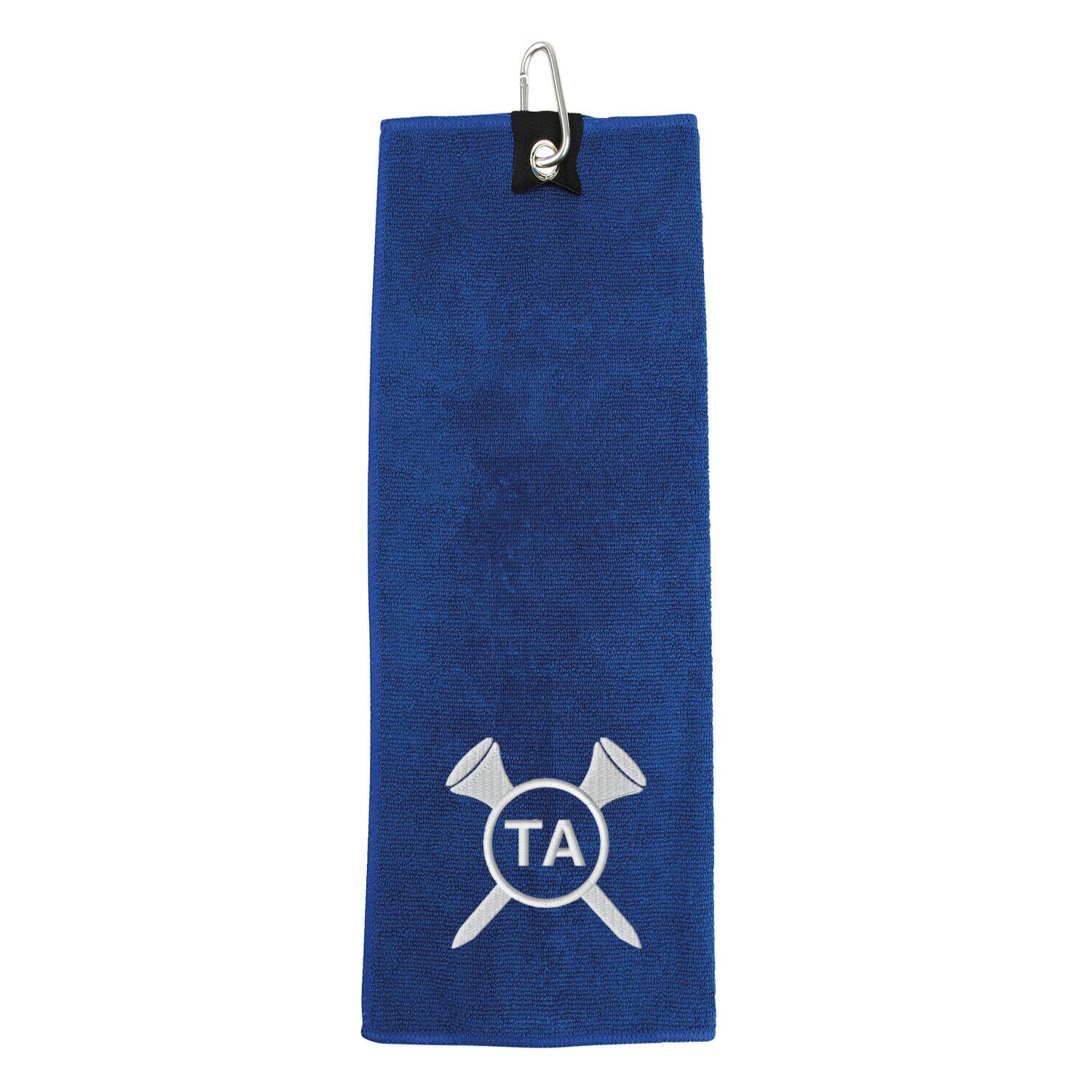 Active Window Films Personalised Embroidered Golf Towel, Luxury Golf Towel, Custom Embroidered Gift for Golfer, Golf Accessory Gift, Monogram Golf Gift (Royal Blue, Golf Tee)