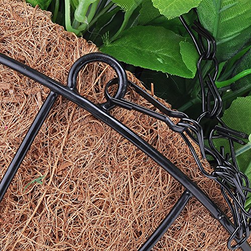 Mixiflor Artificial Flowers In Basket, Artificial Hanging Baskets With Flowers Outdoors Indoors Courtyard Decor, Artificial Vine Silk Rose Flower For Patio Garden Porch Deck Decoration #TOP7