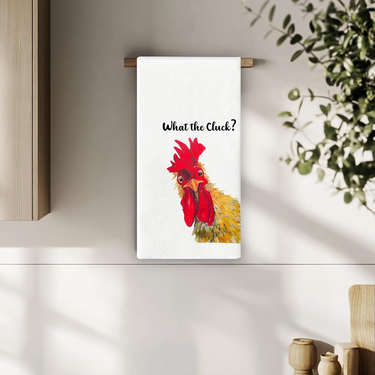 Funny Chicken Kitchen Towels - Vintage Rooster Dish Towels Hand Towels Tea Towels, Chicken Rooster Kitchen Decor, Funny Chicken Dish Towels for Kitchen Decorative, 16x24 Inch - Image 2