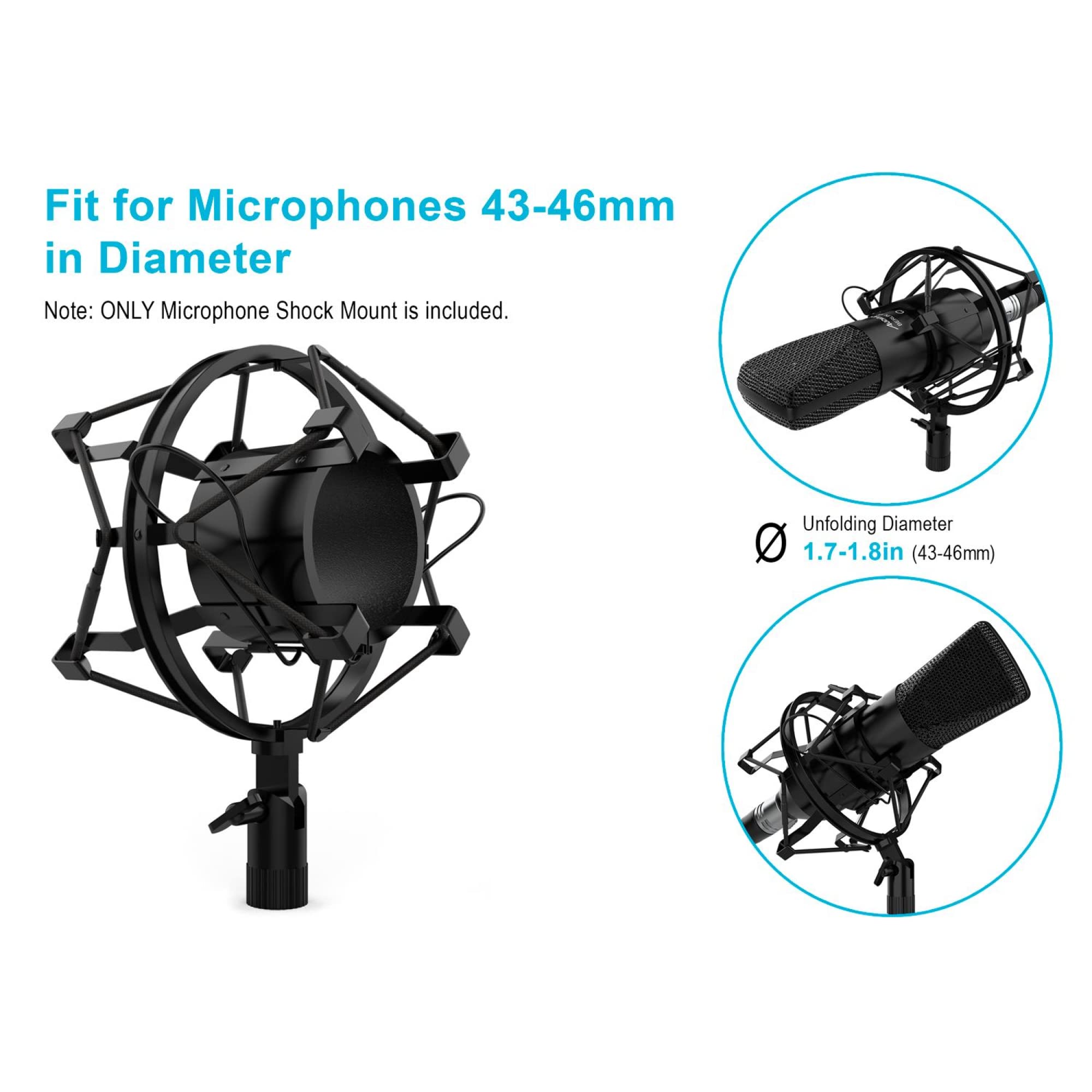 Audibax Araña para Micrófono 46-48 mm, Black - Image 3