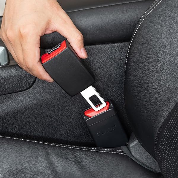 2 accessori per auto, accessori per interni, compatibili con il 95% di tutti, auto berlina, SUV, MPV (nero) (rosso e nero) (Nero e rosso) - 5