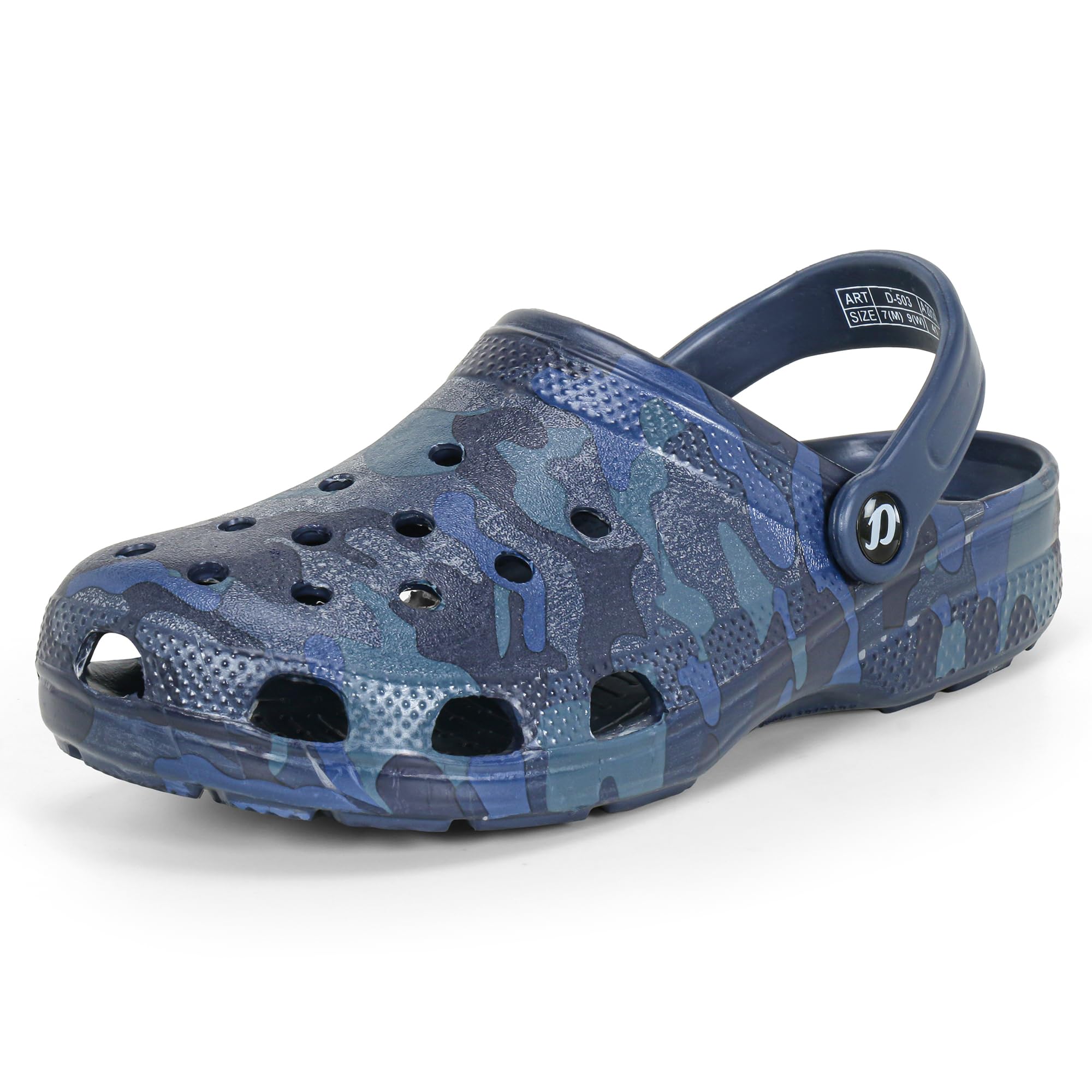 DOCTOR EXTRA SOFT Men's Classic Graphic Casual Clogs/Sandals with Adjustable Back Strap for Adult|Comfortable & Light Weight|Stylish & Anti-Skid|Waterproof & Everyday Use Mules Gents & Boys D-503