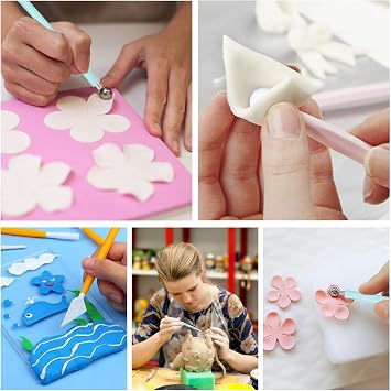 15 PCS Clay Tools Sculpting, Clay Sculpting Tools, Polymer Clay Tools, Pottery Tools, Pottery Carving Tools for Pottery Clay Modeling Embossing Ceramic Shaping Nail Art DIY