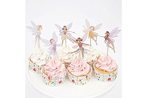 Enchanting Fairy Party Decor: 24pcs Birthday Cupcake Toppers