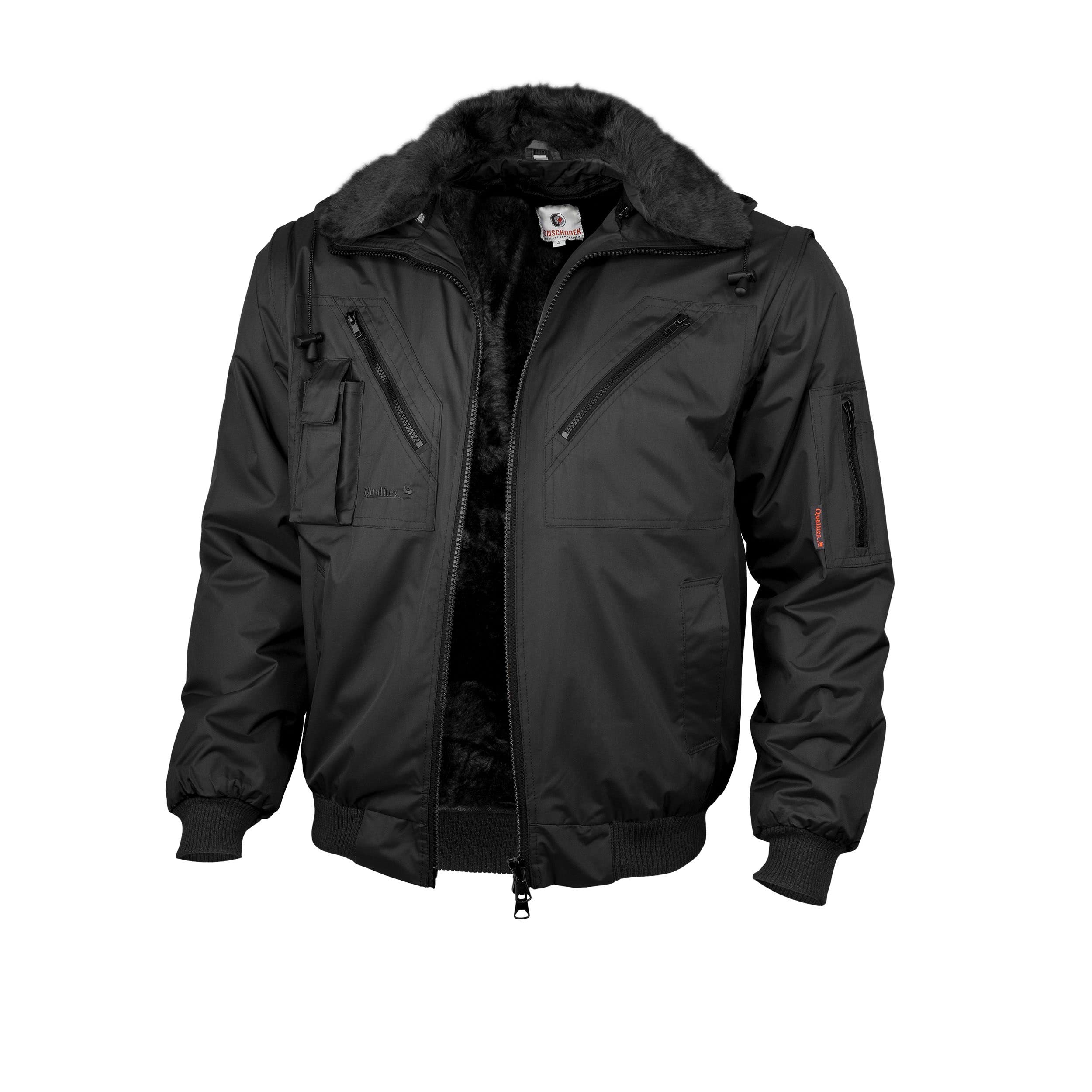 Qualitex PILOTJACKE 100% PES MIT TEDDYFUTTER+ABTRENNB.ÄRMELN Größe XXL