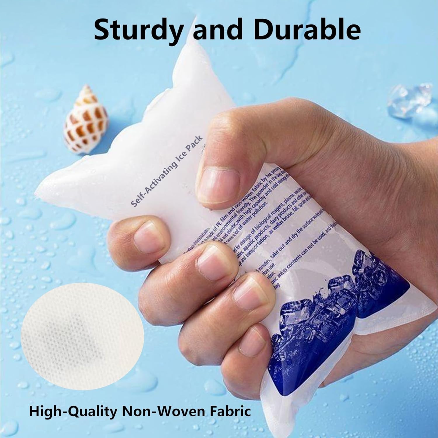 10 Pack Self-Activating Instant Ice Bags - Disposable Cold Compress for First Aid, Sports Injuries, Medical Transport, Lunch Box & Food Preservation | Single-Use Emergency Ice Packs - Image 3