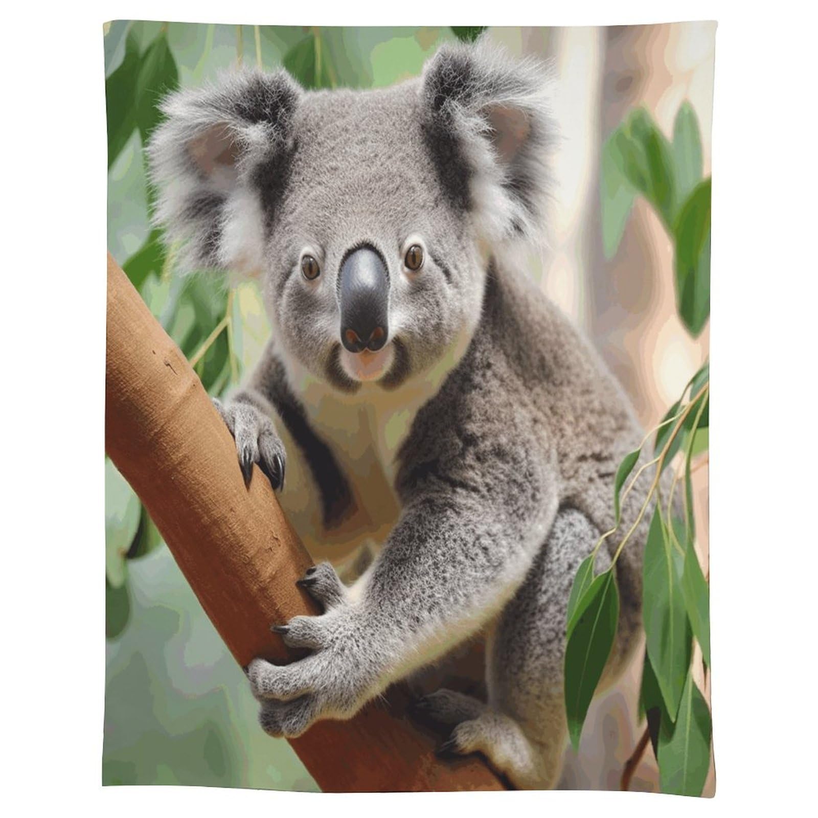 Nappe d'extérieur imprimée koala en tissu lavable idéale pour vos repas conviviaux en terrasse