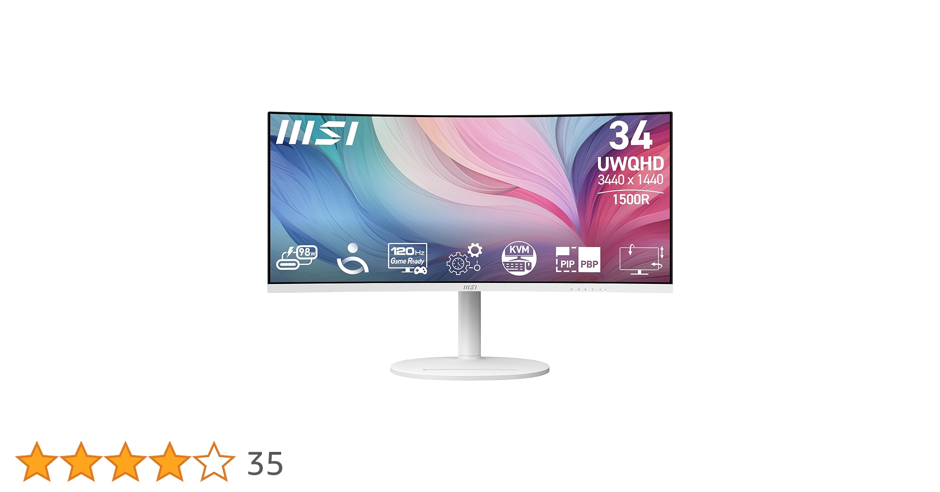 極美品! MSI 34型 Modernホワイト MODERN-MD342CQPW Modern MD342CQPW | デスクトップPC＆モニター(周辺機器) | MSI ストア