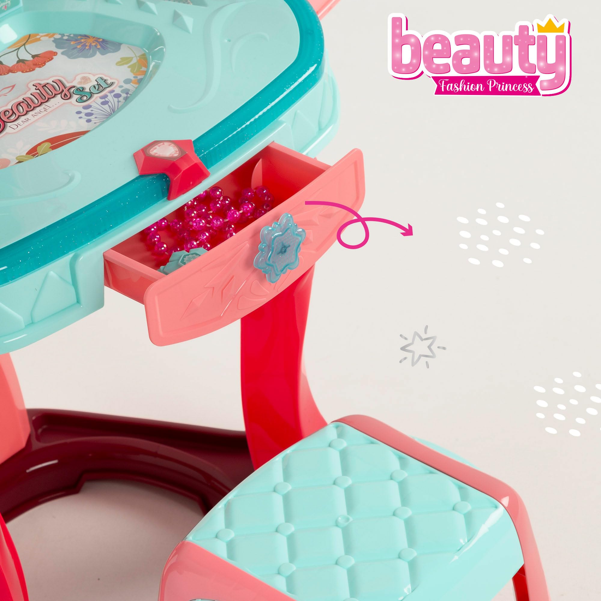 ColorBaby- Vanità Trucco per Ragazze, Colore Rosso, 57x24x75 cm, 47969