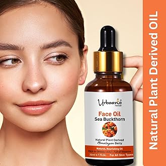 Urbaano Herbal Radiant Glow Sea Buckthorn Skin Nourishing Face Oil, Natural Vitamin C & Omega 3, 6, 7 & 9 Rich Brightening | Himalayan Berry Face Oil Serum - 30ml