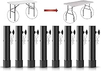Vista 11 de Elevadores de mesa plegables para mesas plegables, patas rectas/dobladas, extensiones de patas de mesa plegables duraderas, 4 niveles/alturas