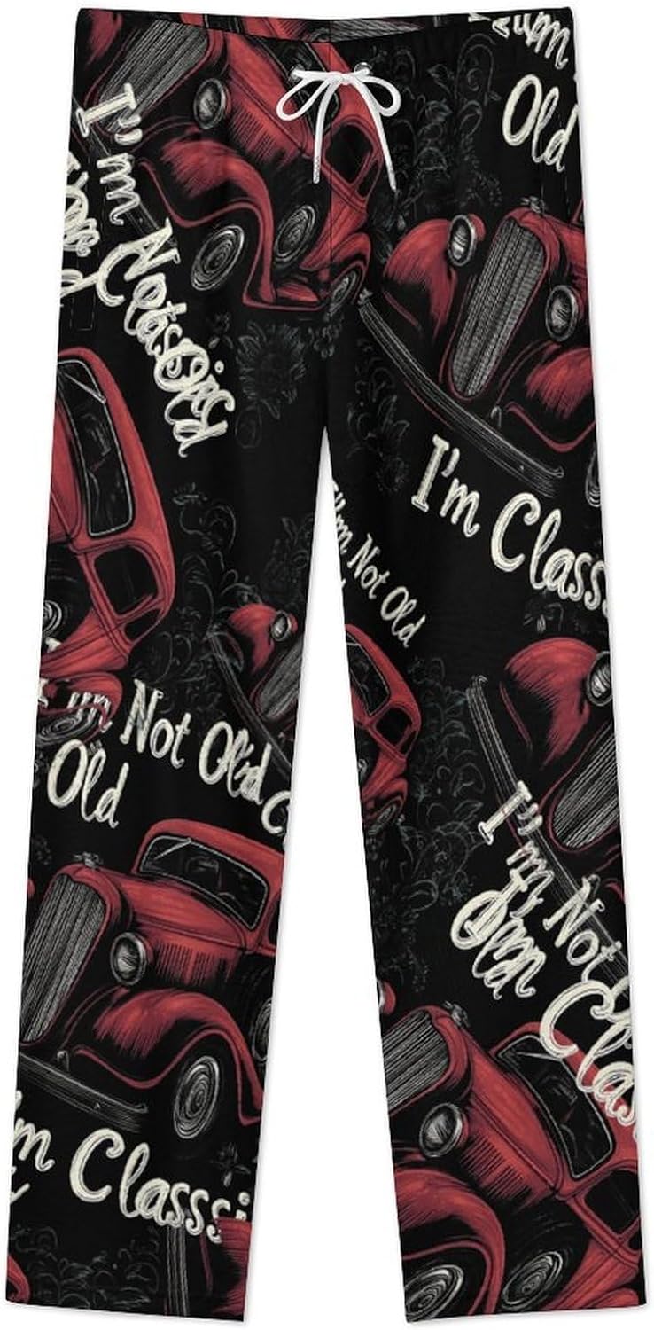 I'm Not Old I'm Classic Funny Car Women's Pajamas Flannel Pajama Pant Lounge Bottoms Sleepwear Nightwear for Home