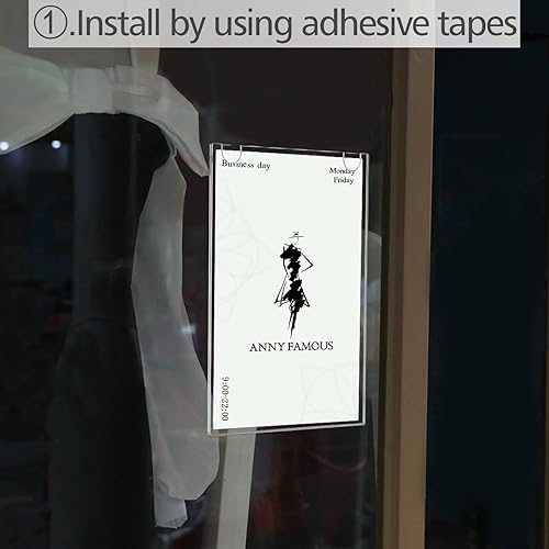 Miniatura 3 de NIUBEE 11x17 acrílico soporte vertical para cartel de pared, marco de póster de plástico transparente para papel