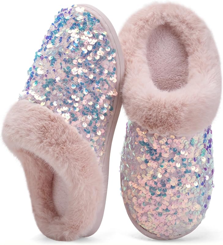 WateLves Zapatillas de mujer cómodas de espuma viscoelástica para casa, forro de felpa, zapatos de dormitorio para interior y exterior