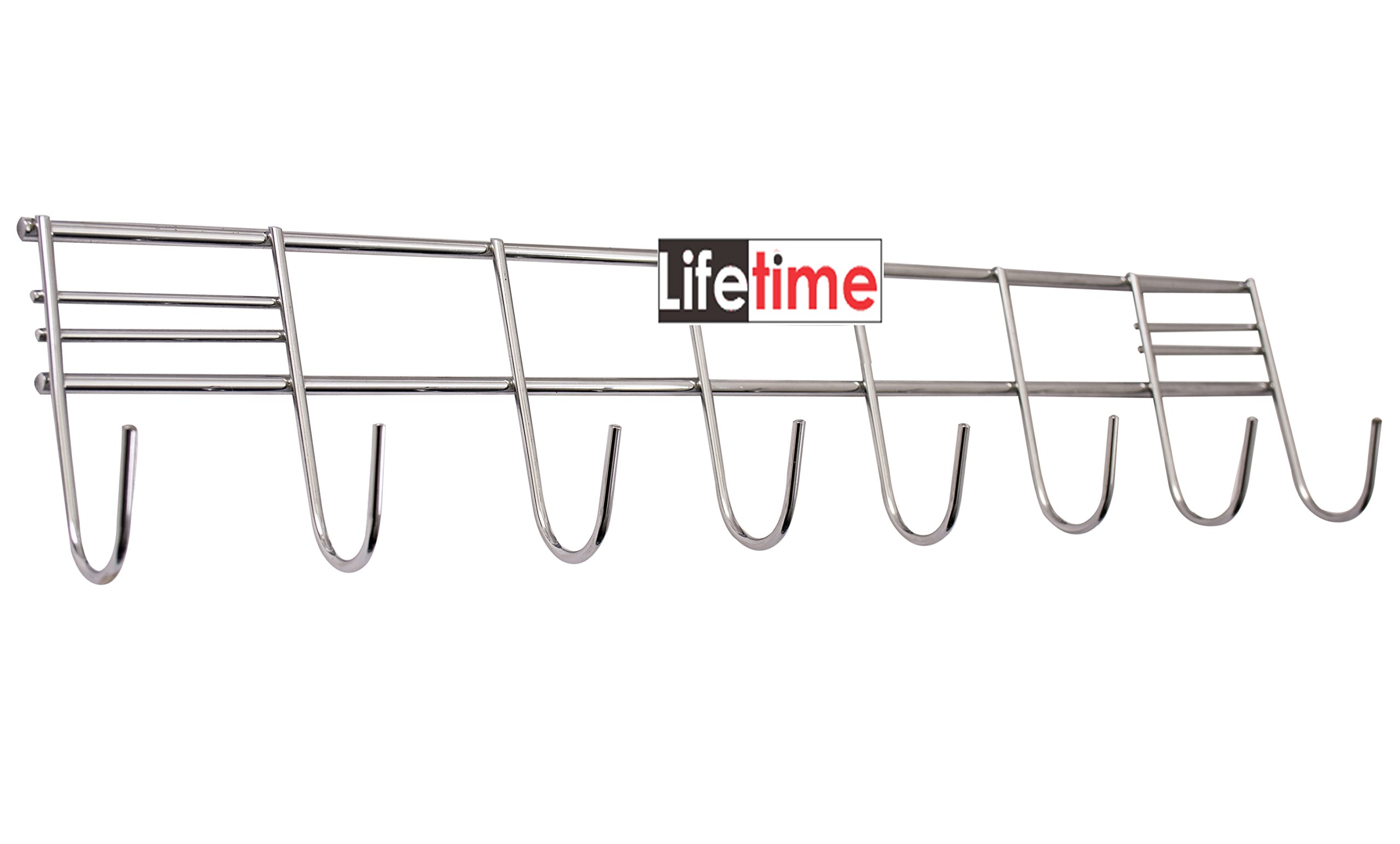 Lifetime Stainless Steel Hanger Set for Kitchen and Bathroom (Silver)